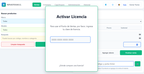 Punto de ventas repuestos365 - Software para Windows