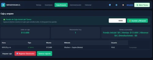 Punto de ventas repuestos365 - Prueba (3 Meses)